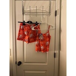 Tony Stewart 2 Piece Pajama Set Top and Shorts Womens Multicolor Size Small